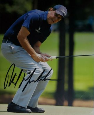 Phil Mickelson Hand Signed 8x10 Photo W/ Holo