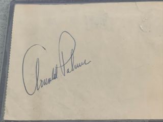 Arnold Palmer Signed In Person Autograph,  On Paper 1980 