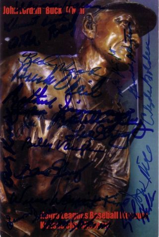 Negro League Reunion Autographed Signed Postcard W/20 Autos 16/deceased