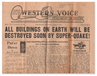 Harvey H Springer / Western Voice Vol X No 6 August 14 1947