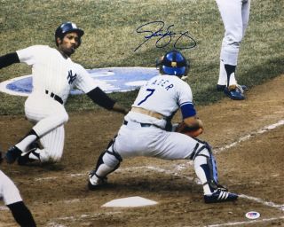 Steve Yeager Signed Los Angeles Dodgers Baseball 16x20 Photo Psa 5a42329