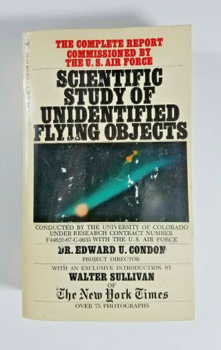 Scientific Study Of Unidentified Flying Objects Dr Condon 1969 Bantam Paperback