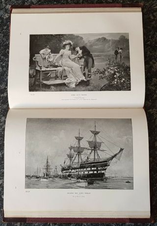 Antique Pictorial Book.  1896.  Royal Academy Pictures.  Art.  Illustrated.  History.  Prop.