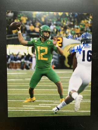 Tyler Shough Autographed Signed 8x10 Photo Oregon Ducks Football Qb
