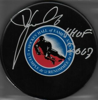Igor Larionov Red Wings Devils Ussr Autographed Signed Hockey Hall Of Fame Puck