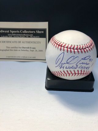 Darrell Evans Autographed Baseball 84 World Champs Certified