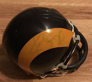 Jerome Bettis Auto Nfl Signed Mini Helmet La Rams Pro Football Hof W/