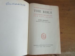 Old A TRANSLATION OF THE BIBLE Book 1935 JAMES MOFFATT ANTIQUE TESTAMENT, 2