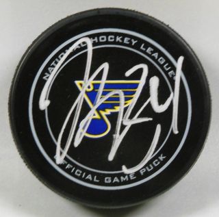 Jake Allen Signed St Louis Blues Official Game Hockey Puck 1007280