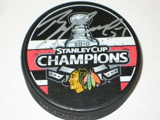 Brian Campbell Signed Blackhawks 2010 Stanley Cup Champions Puck W/