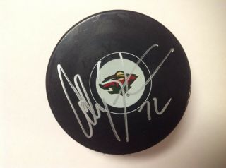 Alex Stalock Signed Autographed Minnesota Wild Hockey Puck A