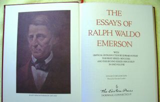 Easton Press: THE ESSAYS OF RALPH WALDO EMERSON - Collector ' s Edition - 2