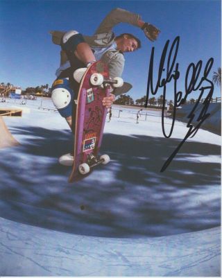 Mike Vallely X Games Skateboarding Signed 8x10 Photo Black Flag