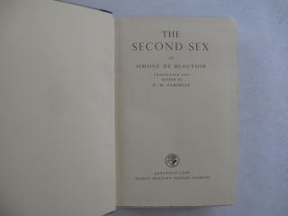 Women Feminism The Second Sex Simone de Beauvoir Biology 1st English Ed.  1953 2