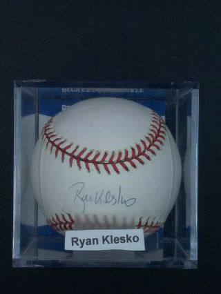 Ryan Klesko Signed Baseball Beckett Atlanta Braves