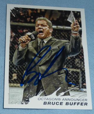 Bruce Buffer Signed Ufc 2011 Topps Moment Of Truth Card 149 Psa/dna Auto 