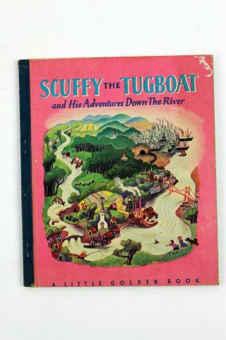 Scuffy The Tugboat By Gertrude Crampton Blue Spine Actual 1st Edition 1st Print