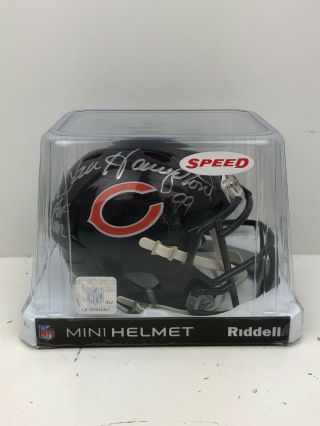 Dan Hampton " Hof 2002 " 1985 Chicago Bears Riddell Signed Auto Mini Helmet 99