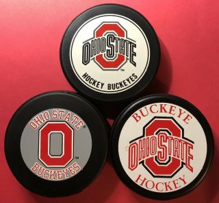 3 - Vintage (80’s / 90’s?) Ohio State University Buckeye Game Pucks