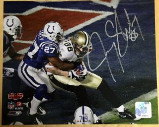 Nfl Bowl Xliv Orleans Saints 88 Jeremy Shockey Autograph 8 X 10 Photo