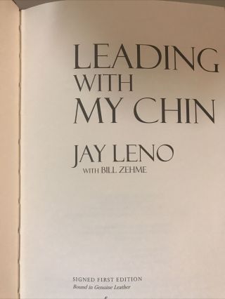 Easton Press Collector’s Edition - Leading With My Chin By Jay Leno