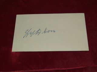 Lefty Grove Signed Index Card Hof Autograph Collectible Authentic
