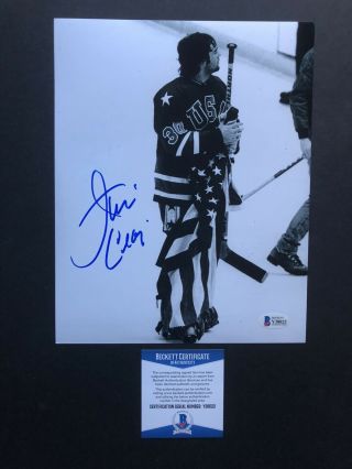 Jim Craig Autographed Signed 8x10 Photo Beckett Bas Usa Hockey 80 Gold Inrem