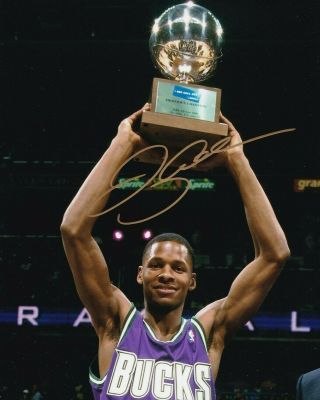 Ray Allen Signed Autograph 8 X 10 Photo Milwaukee Bucks