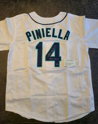Lou Piniella Autographed/signed Jersey Leaf Authentics Seattle Mariners