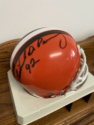 Michael Dean Perry Signed Browns Mini Helmet And