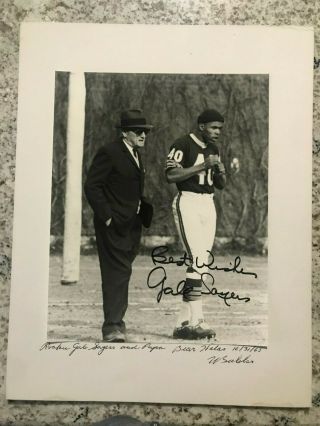 Gale Sayers Signed Photo With George Halas 1965 Chicago Bears