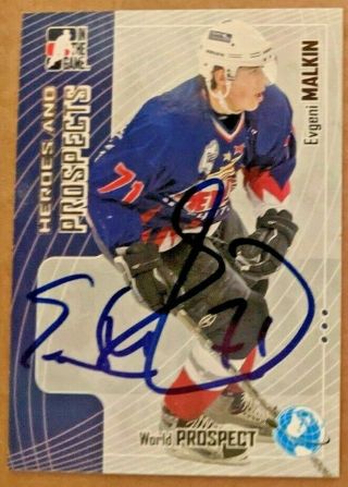 2005 - 06 In The Game Heroes Itg And Prospects Evgeni Malkin Autograph 278