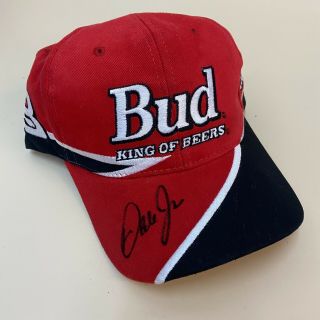Chase Authentics Autographed Dale Earnhardt Jr Nascar Budweiser Hat 8 Bud