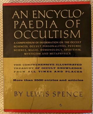 An Encyclopaedia Of Occultism By Lewis Spence,  1960 Hc With Slipcase