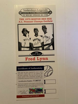 Fred Lynn Signed Sports Illustrated Psa/Dna 2