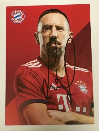 Franck Ribery 2018 - 19 Hand Signed Fc Bayern München Autograph Card