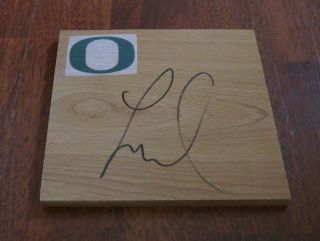 Orlando Magic Luke Ridnour Hand Signed Oregon Ducks Logo Floor Tile W/coa