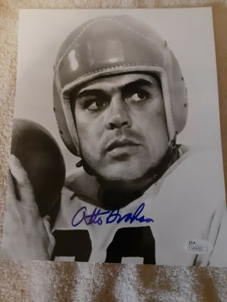 Otto Graham (browns) Signed B&w Photo Certified By Jsa In.
