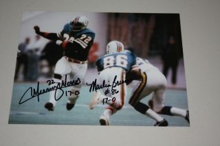 1972 Miami Dolphins 8x10 Photo Signed By Marlin Briscoe And Mercury Morris