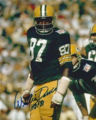 Willie Davis Signed Green Bay Packers 8 X 10 Photo Autographed