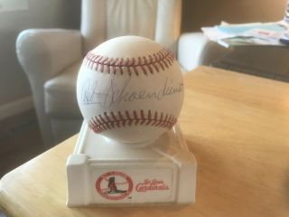 Red Schoendienst Hof Autographed Signed Nl Baseball St.  Louis Cardinals D - 2018