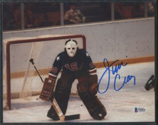 Jim Craig Signed 8x10 Photo 1980 Usa Miracle Hockey Team Autograph Auto Bas
