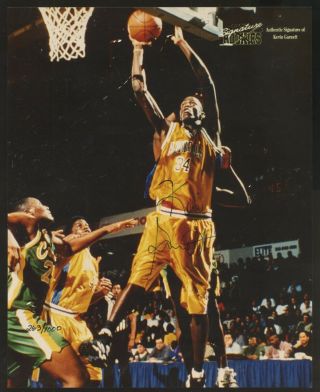 1995 Signature Rookies Kevin Garnett Signed 8x10 Photo Limited 263/1000