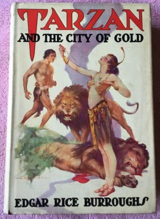 Tarzan And The City Of Gold Hc Dj Edgar Rice Burrows 1933