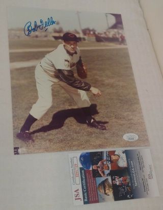 Bob Feller Cleveland Indians Signed Autographed 8x10 Photo Jsa