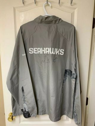 Marcus Trufant Seattle Seahawks Nfl Game Worn & Hand Signed Rain Jacket Reebok