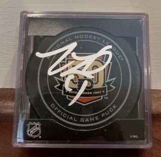 Sean Couturier Autographed Signed Philadelphia Flyers 50th Anniversary Game Puck