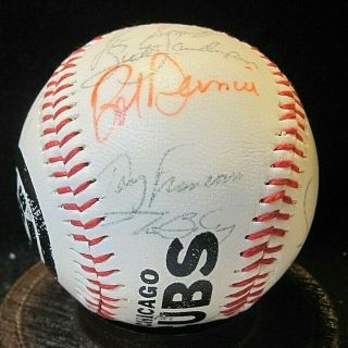 1986 Chicago Cubs Team - Signed Baseball w/ Dennis Eckersley,  Lee Smith,  16 more 2