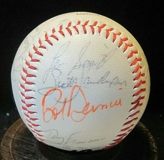 1986 Chicago Cubs Team - Signed Baseball w/ Dennis Eckersley,  Lee Smith,  16 more 3