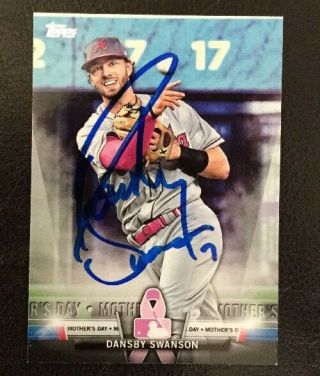 Dansby Swanson 2016 Topps Mother’s Day Special Signed Auto Autographed Braves
